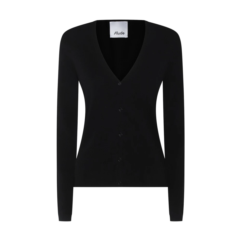 Allude Zwarte Wollen Gebreide Trui Black Dames