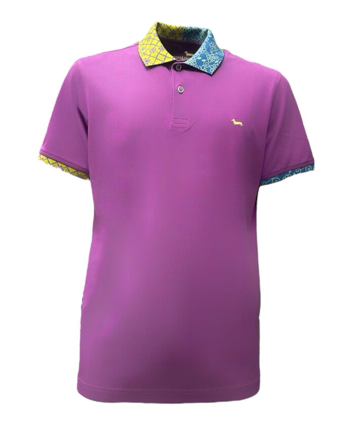paarse-heren-poloshirt-met-gedrukte-kraag-xl