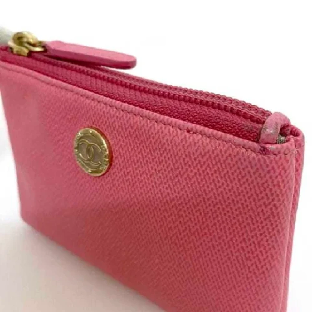 Chanel Vintage Pre-owned Leather home-office Pink Dames