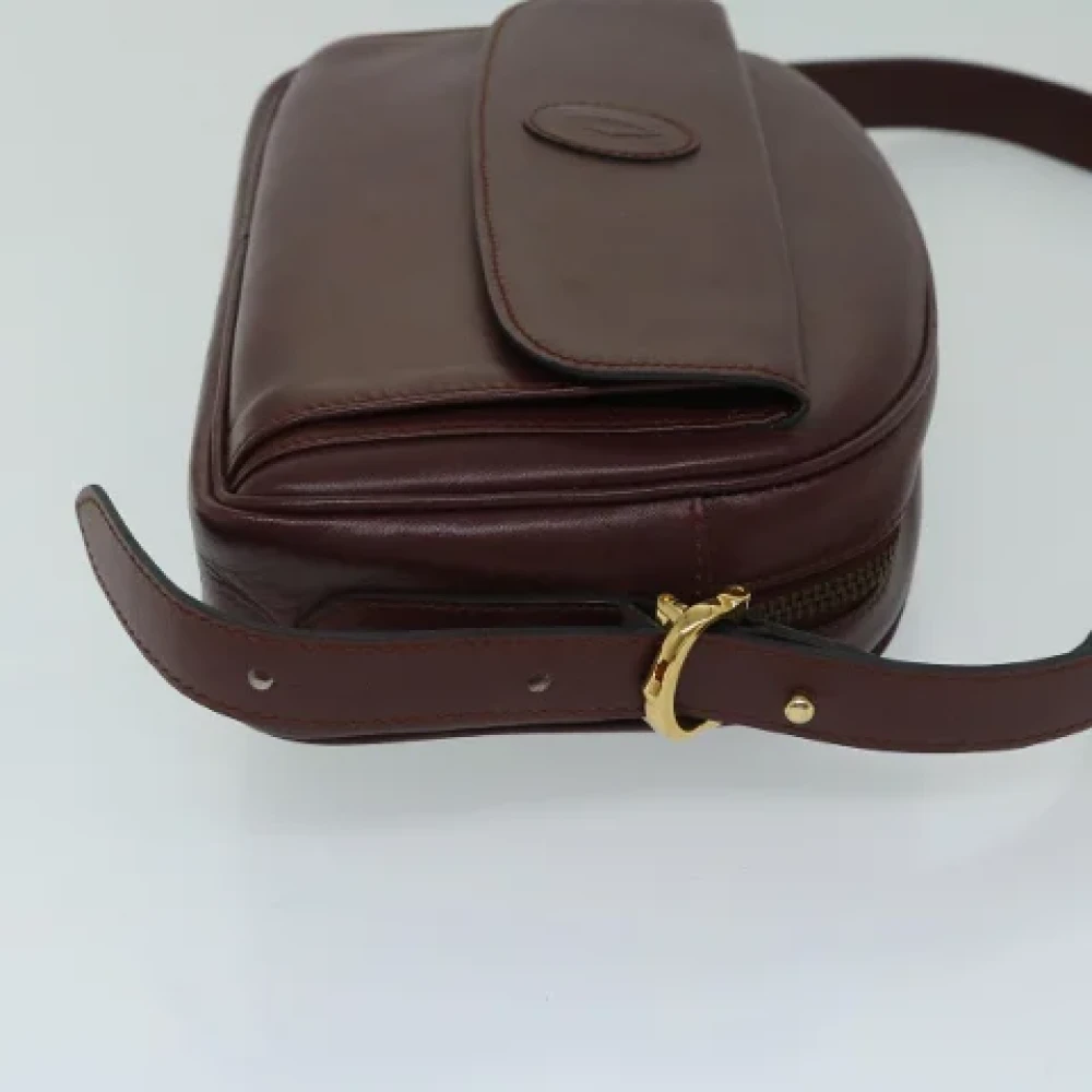Cartier Vintage Pre-owned Leather shoulder-bags Red Dames