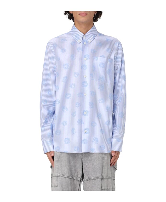 robe-chemise-rayee-bleue-allover-print
