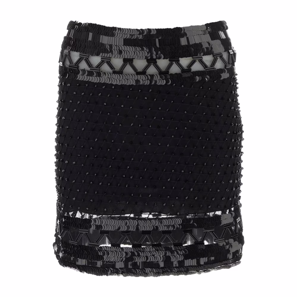 Verziertes Mesh Minirock