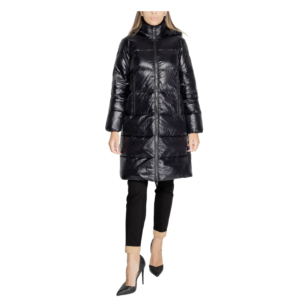 Armani Exchange Capuchon-ritsjas Black Dames