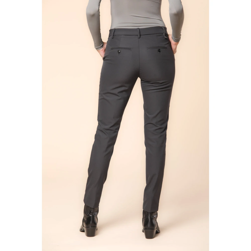 Mason's Slim Fit Chino Broek Donkergrijs Gray Dames