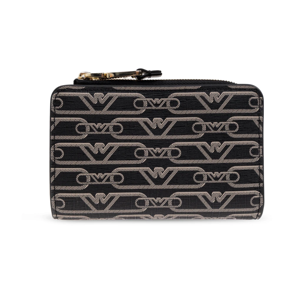 Emporio Armani Vrouw Zwart Accessoires Dames, One Size, Leer, Wallets & Cardholders