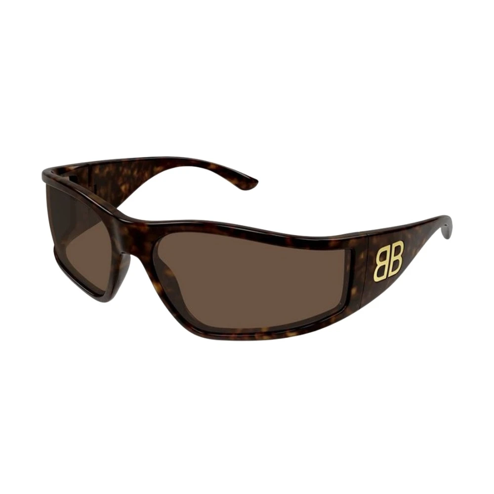 Balenciaga Unisex Brown Shield Sunglasses - Sunglasses - One Size - Accessories