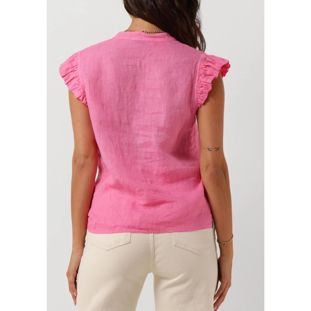 Nukus Roze Cosie Top Casual Chic Pink Dames