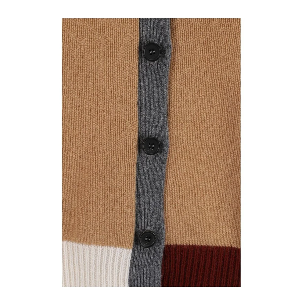 Marni Kasjmier V-hals vest met knoopsluiting Brown Dames