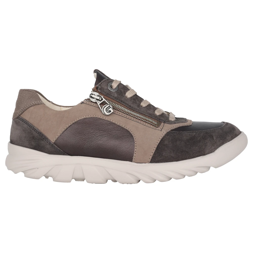 Ganter Comfortabele Wide Fit Sneaker Dames Schoenen Beige
