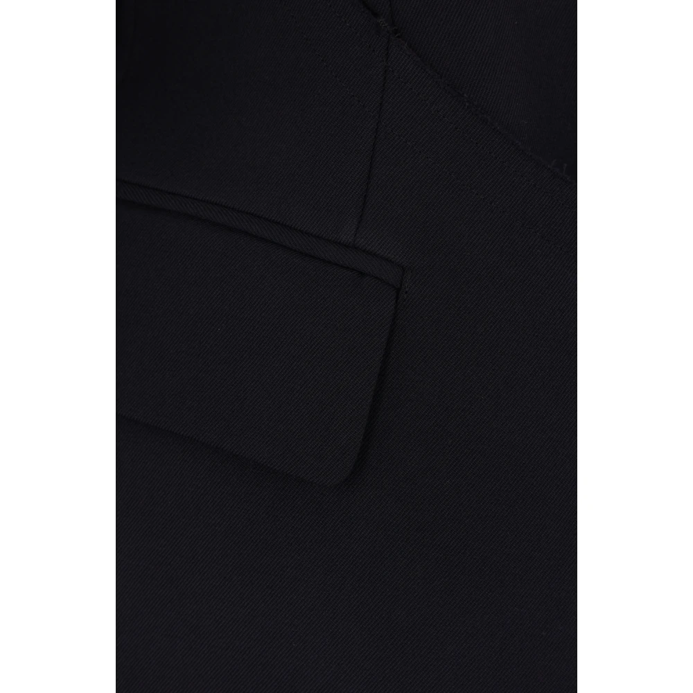 Comme des Garçons Blauwe Wol Deconstructed Jas Blue Dames