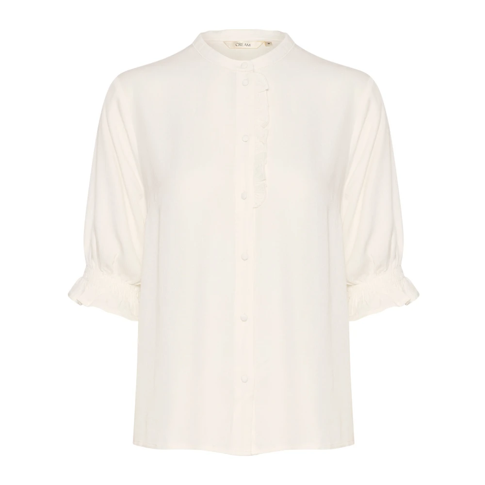 Cream Korte Mouw Blouse Snow White Dames