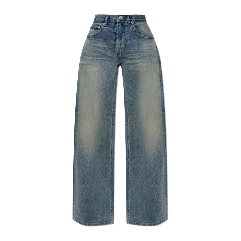 Balenciaga Women's Blue Wide-Leg Baggy Trousers - Wide Jeans - W26 - Jeans