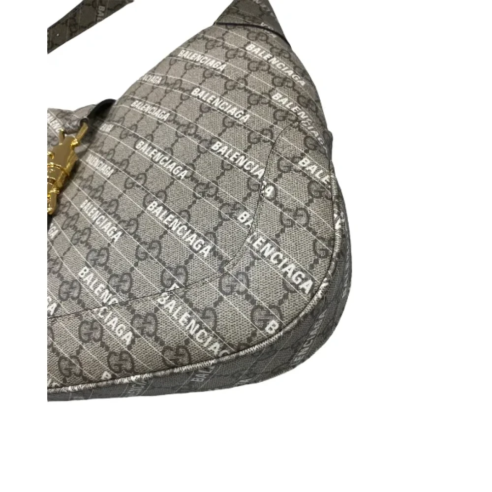 Gucci Vintage Limited Edition Gucci x Balenciaga Jackie 1961 Schoudertas Beige Dames