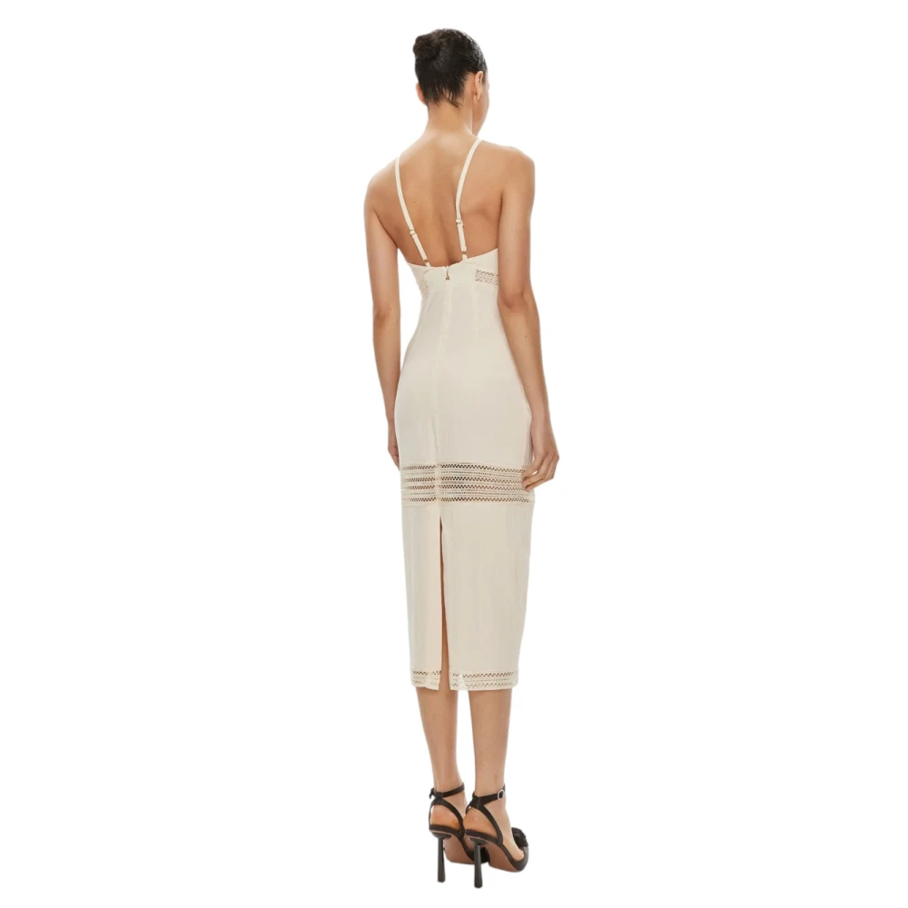 PATRIZIA PEPE Elegante Lange Jurk White Dames