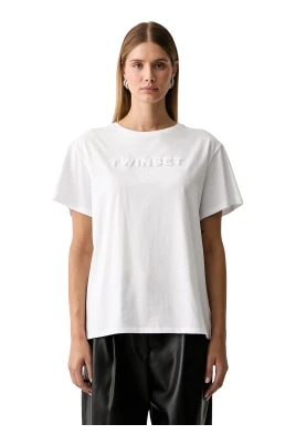 T-shirt med texturlogotyp