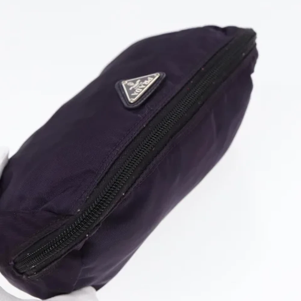 Prada Vintage Pre-owned Leather pouches Purple Dames