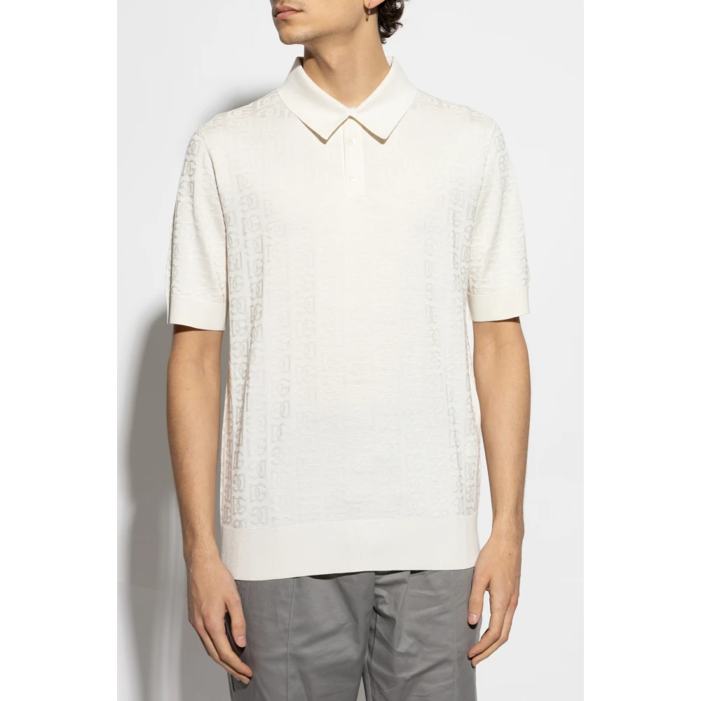 Dolce & Gabbana Zijden polo Beige Heren