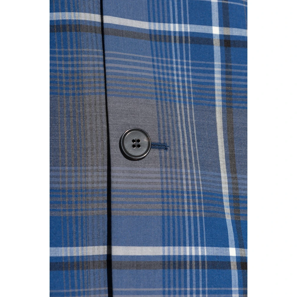 Marni Geruite Patroon Blazer Blue Dames