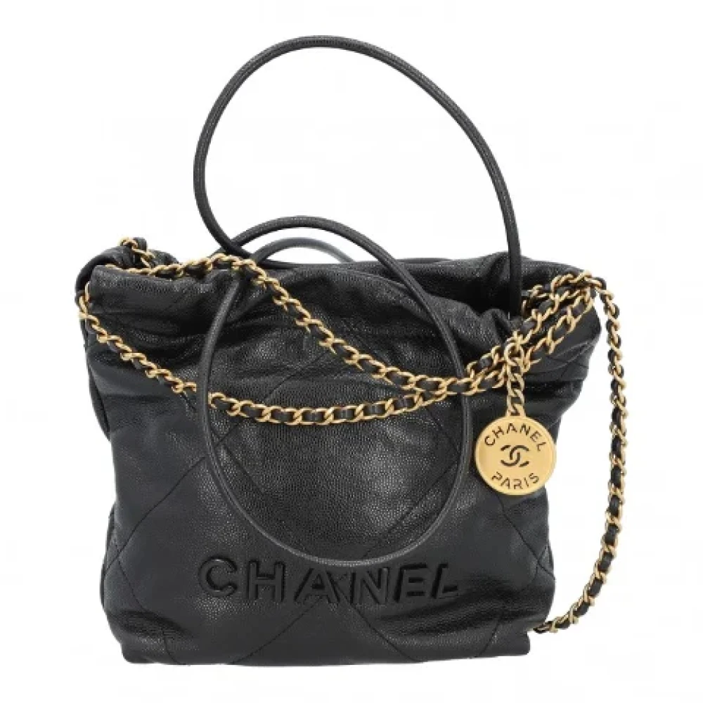 Chanel Vintage Pre-owned Leather crossbody-bags Black Dames