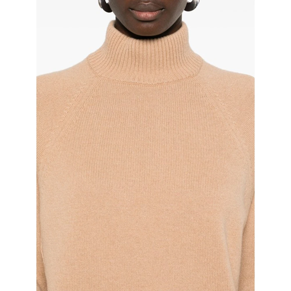 PESERICO Beige Gebreide High-Neck Sweater Beige Dames