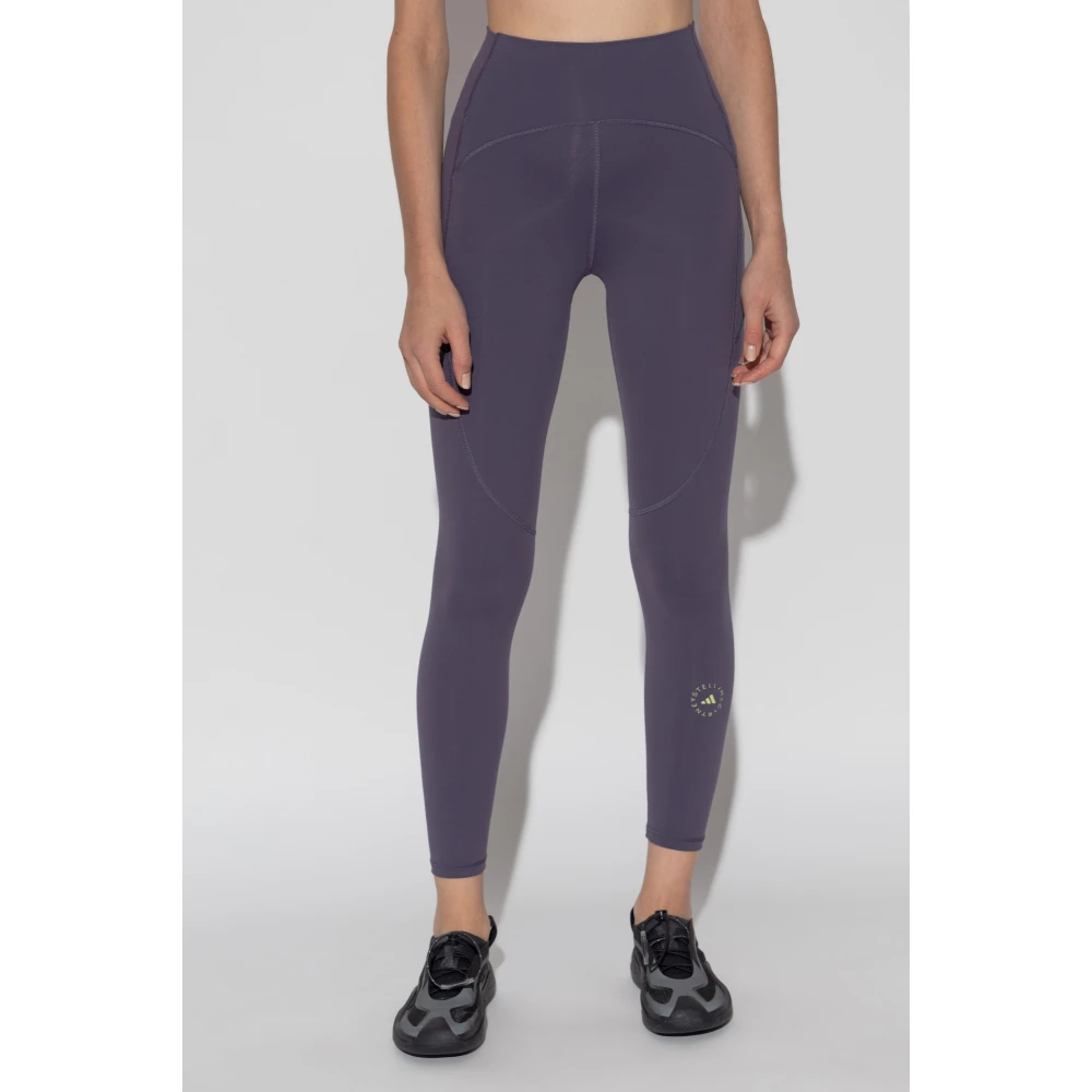 adidas by stella mccartney Trainingslegging met logo Purple Dames