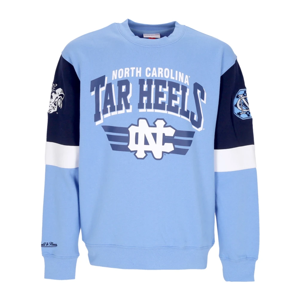 Mitchell & Ness North Carolina Tar Heels Crewneck Sweatshirt Blue Heren