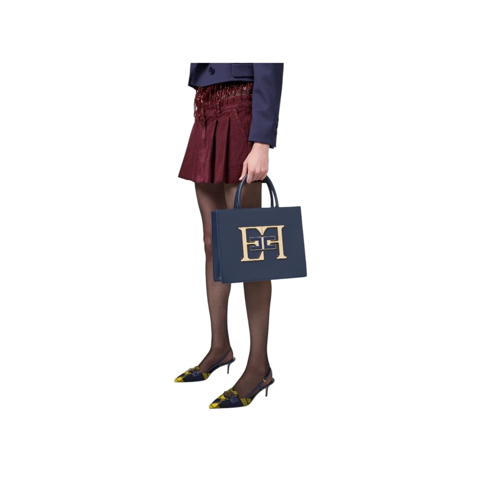 Elisabetta Franchi Stijlvolle Handtas voor Trendy Vrouwen Blue Dames