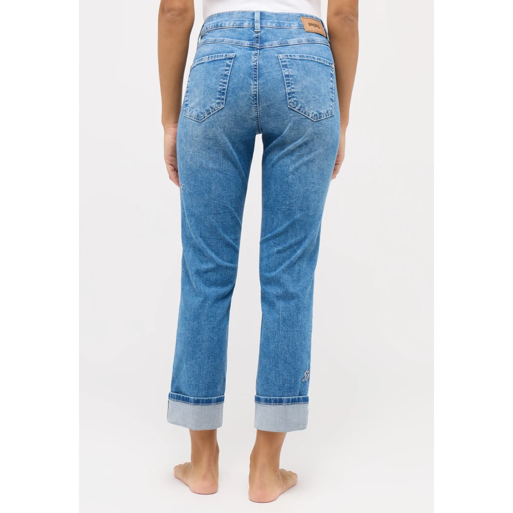Angels Vlinder Crop Top Blue Dames