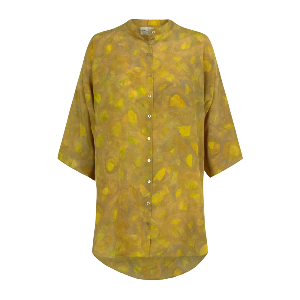 Cortana Oversized Zijden Shirt met Kimono Mouwen Multicolor Dames