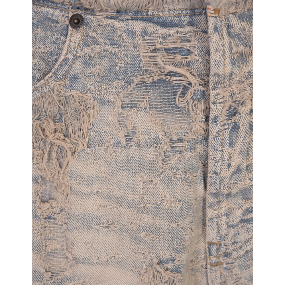 Diesel Blauwe Losse Jeans met Vernietigingseffecten Blue Dames