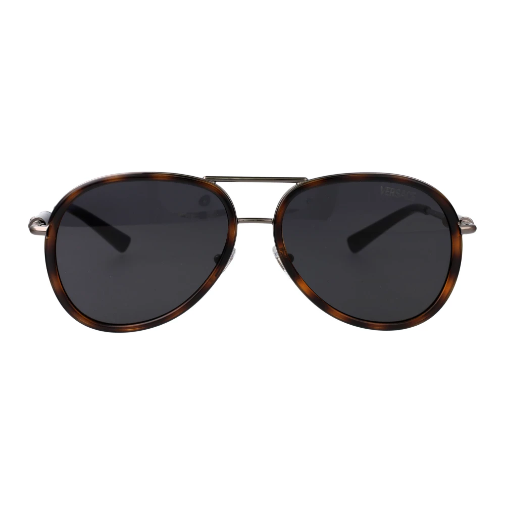 Versace Unisex Grey Ve2260 100187 Sunglasses Metal Turtle Pilot Normal - Image 4