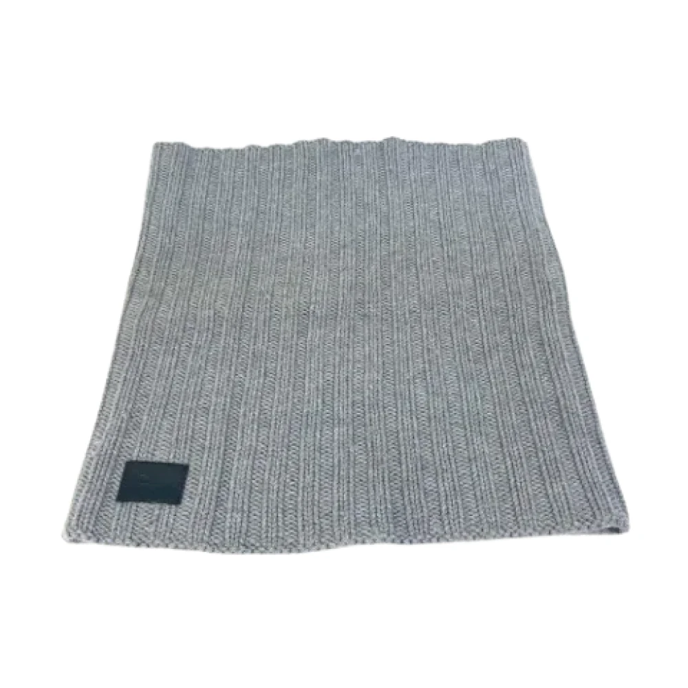 Dior Vintage Pre-owned Wool scarves Gray Dames