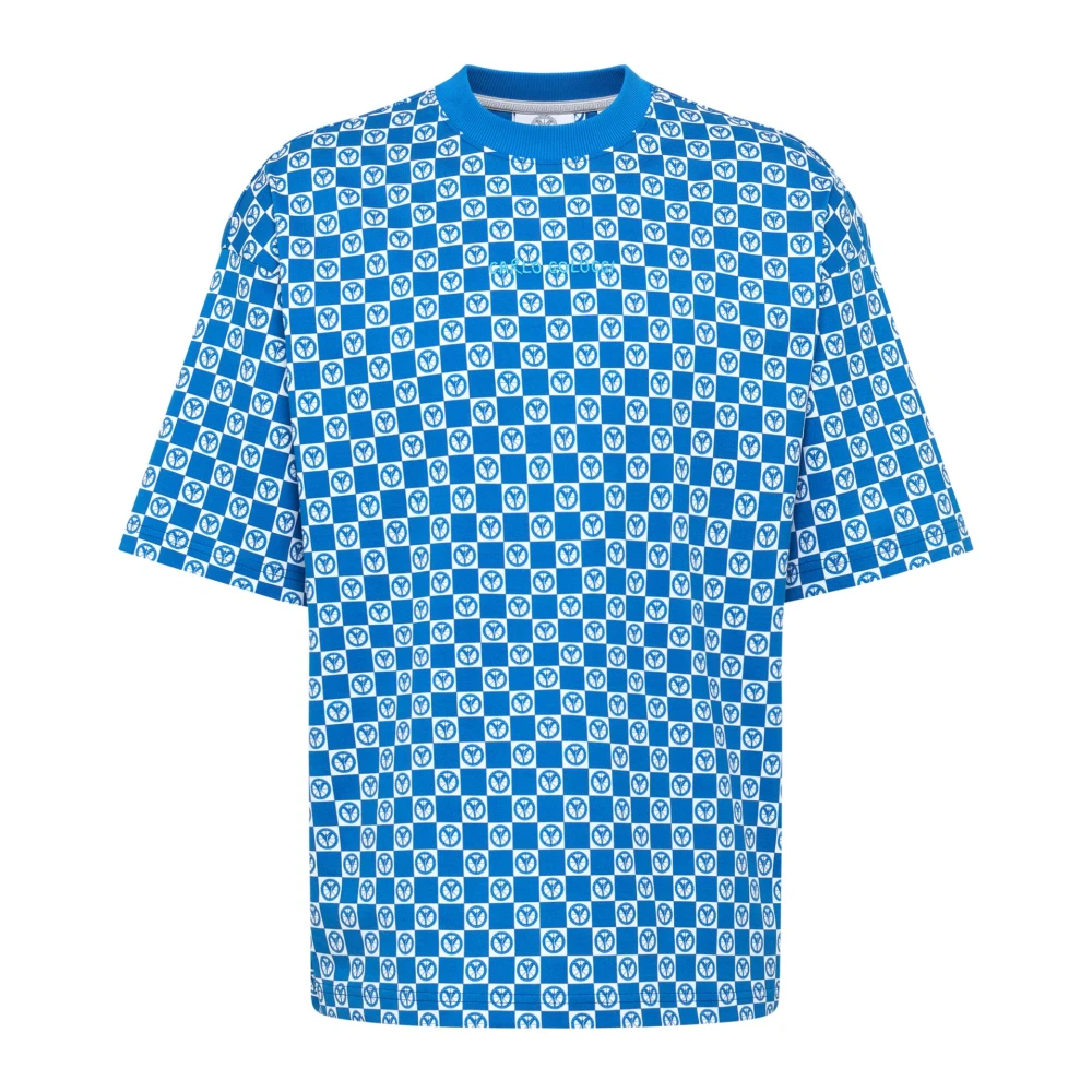Carlo Colucci Men's Blue T-Shirts, M, Mosaic T-Shirt