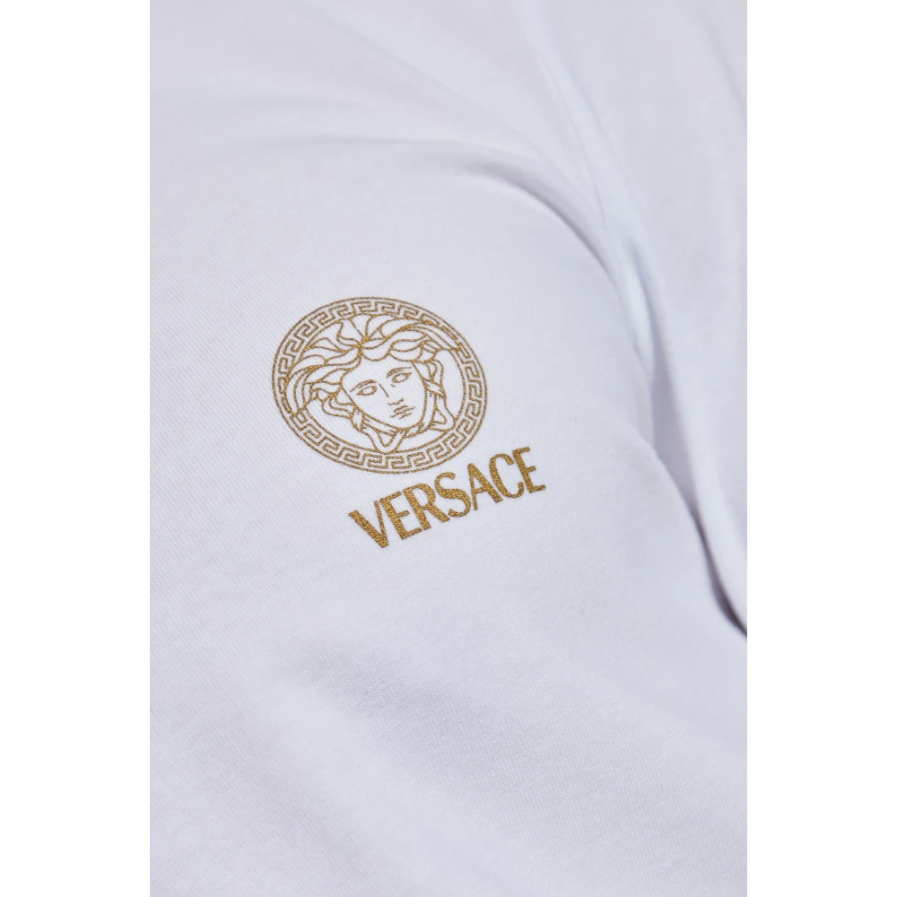 Versace Twee-pack T-shirts met logo White Heren