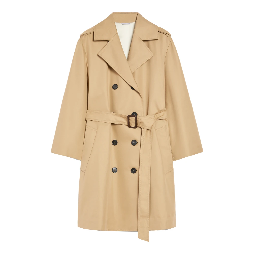 Max Mara Weekend Waterafstotende trenchcoat met uitlopende silhouet Beige Dames