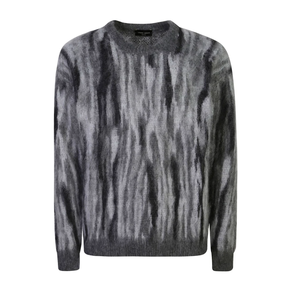 Roberto Collina Grijze Sweaters voor Mannen Multicolor Heren