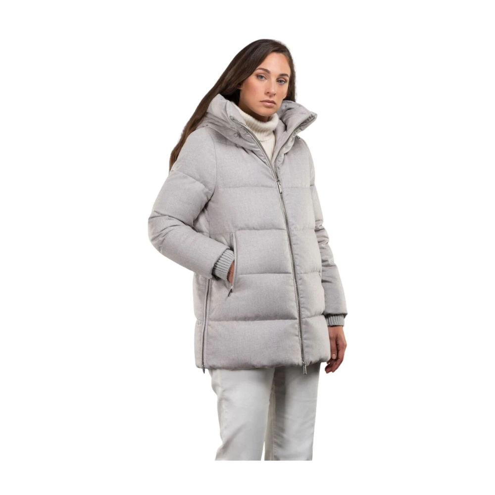 Moorer Women's Gray Down Jackets, M, Carinzia Down Jacket