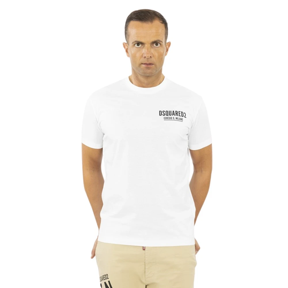 Dsquared2 Korte Mouw Logo T-shirt White Heren