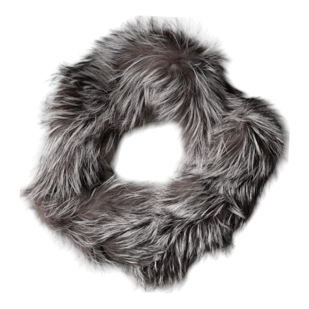 Dolce & Gabbana Women's Gray Winter Scarves, One Size, Fs224a Fur Shawl Scarf