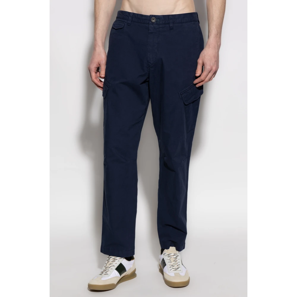 PS By Paul Smith Katoenen 'cargo' broek Blue Heren