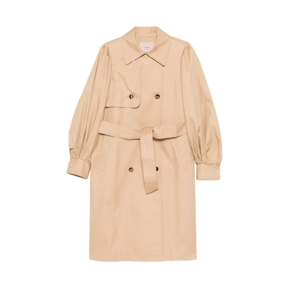 Twinset Women's Beige Trench Coat - Trench Coats - M - Coats