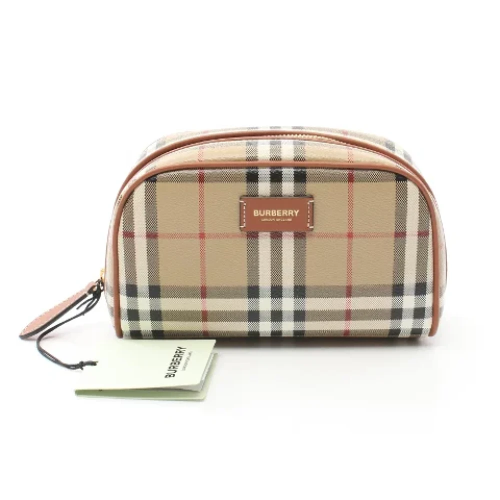 Burberry Vintage Pre-owned Canvas handbags Beige Dames