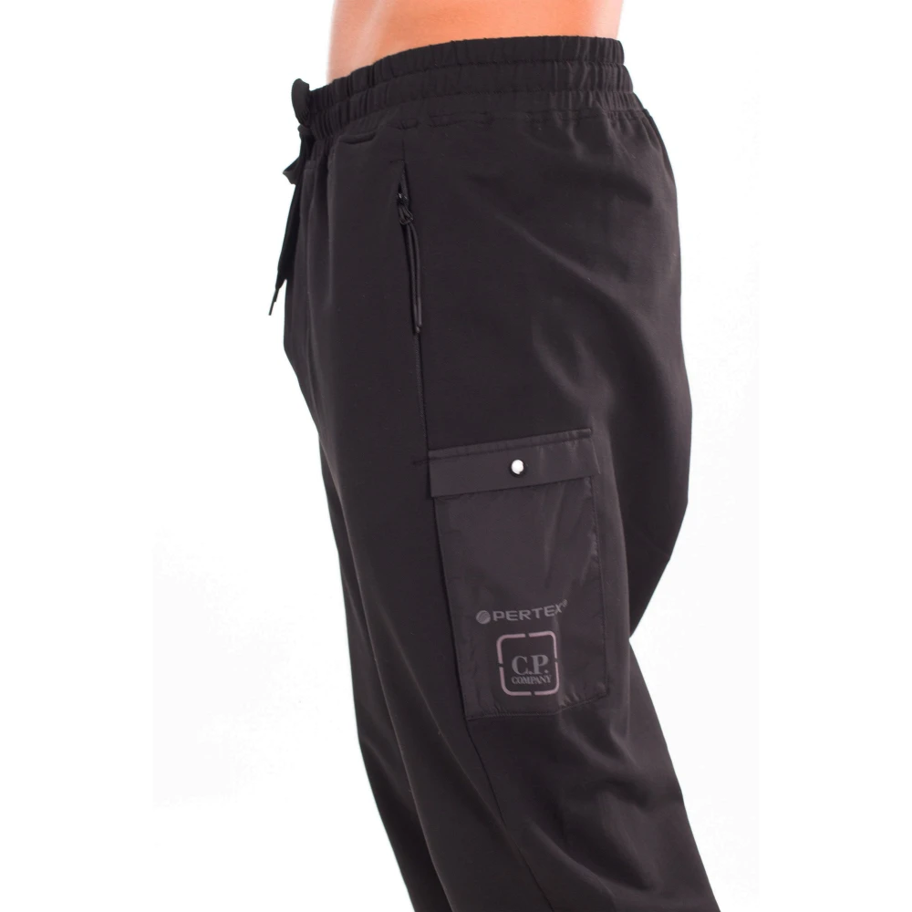 C.P. Company Fleece Mixed Sweatpants Black Heren