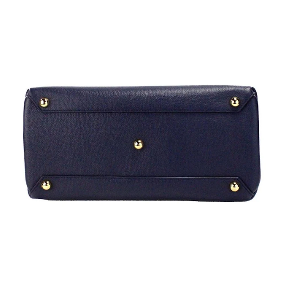 Burberry Blauwe Leren Tote Crossbody Handtas Blue Dames