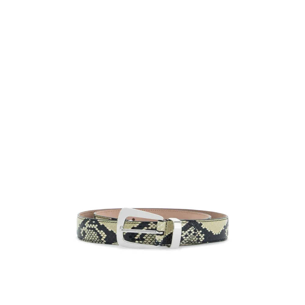 Khaite Python-geprinte riem met zilveren gesp Multicolor Dames