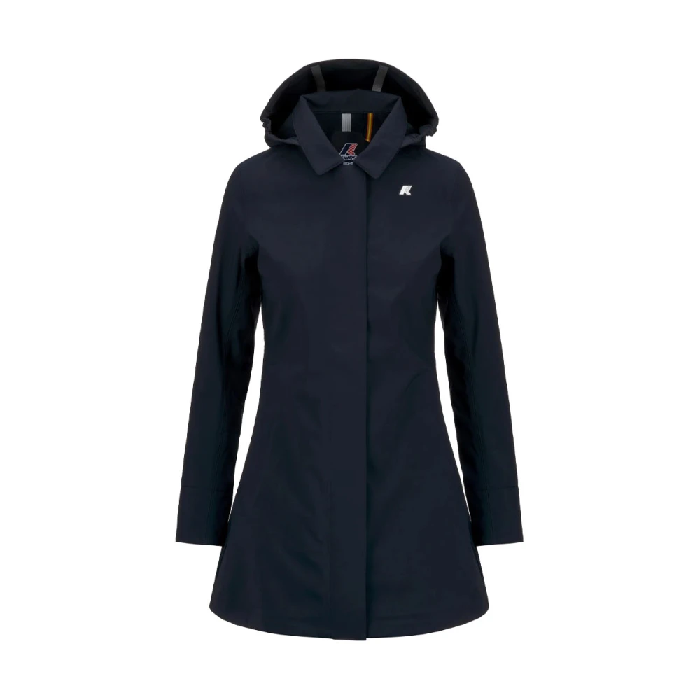K-way Polyester parka met slim-fit silhouet Blue Dames
