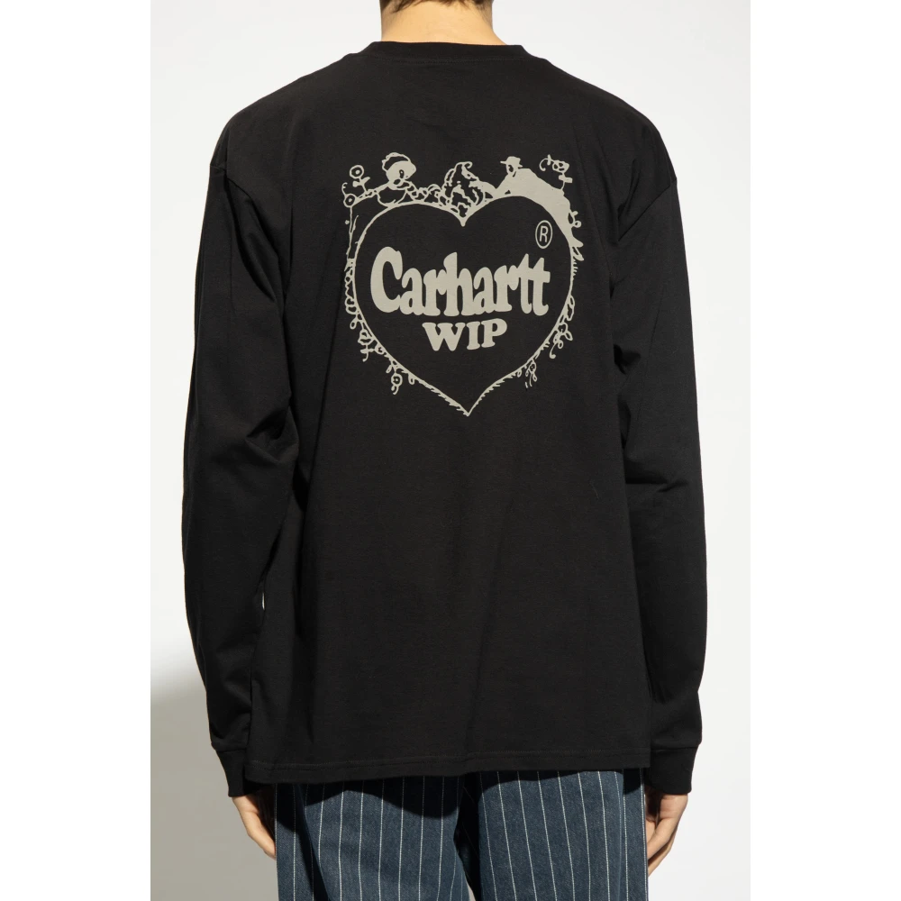 Carhartt WIP T-shirt met lange mouwen Black Heren