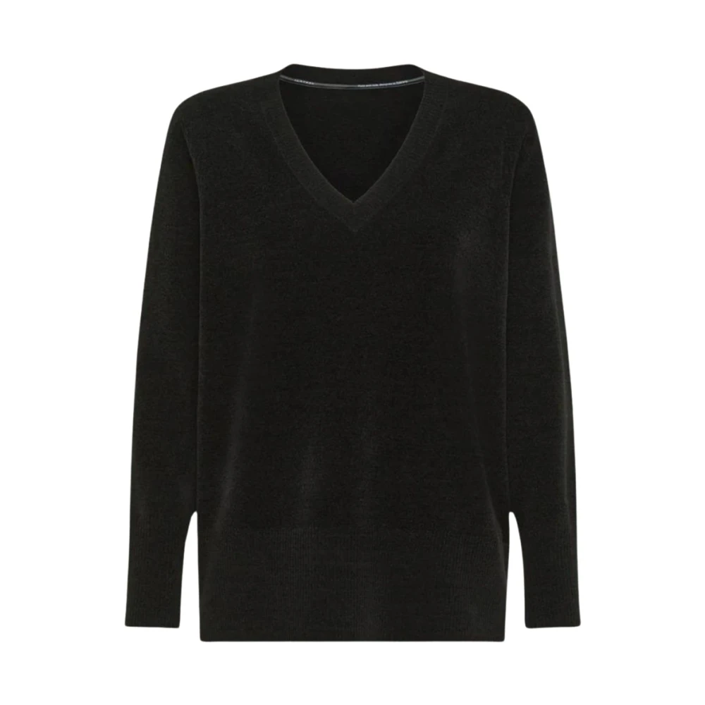 RRD Chenille V-hals Trui Black Dames