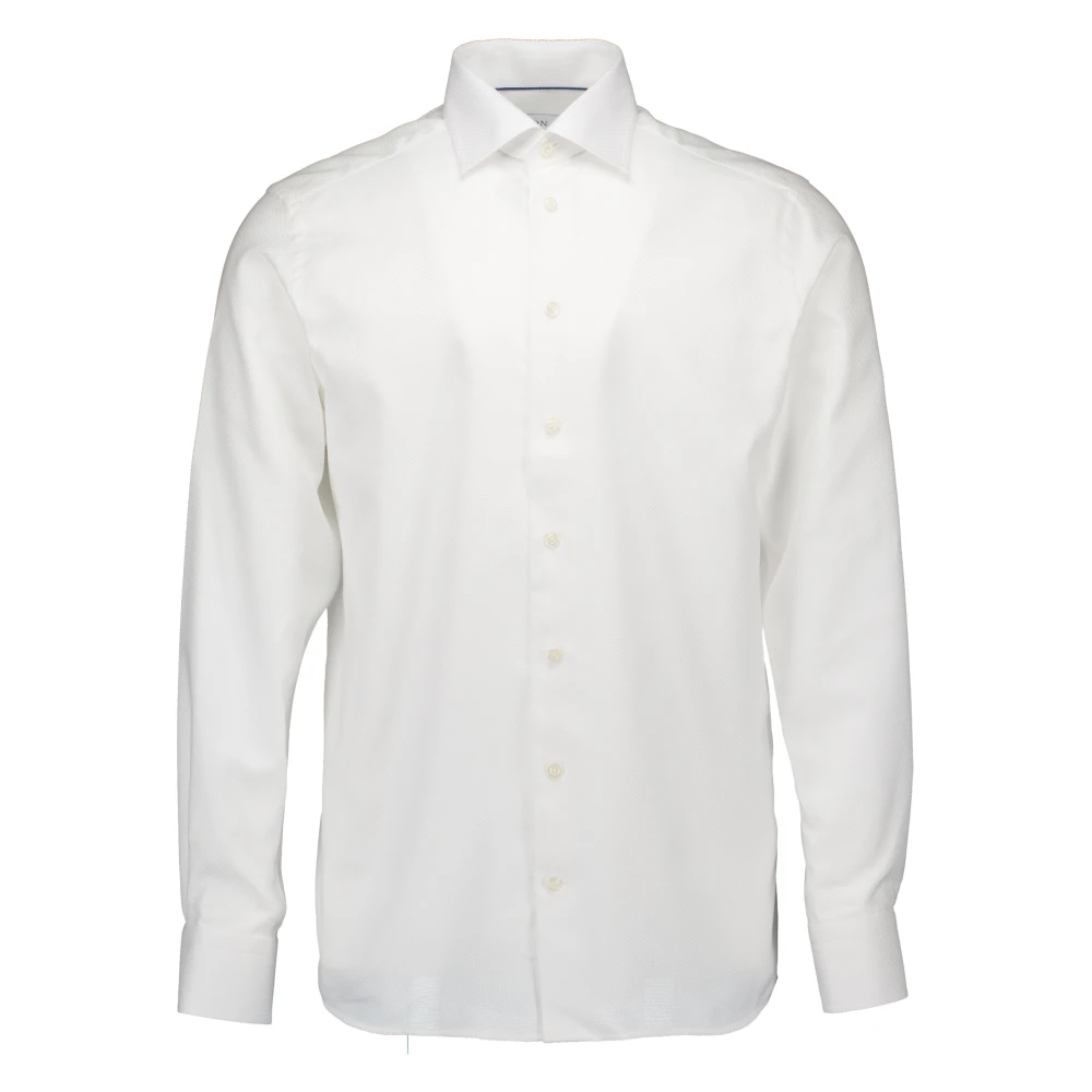 Eton Wit Overhemd Lange Mouw White Heren