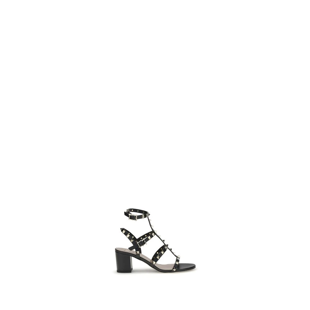 Valentino Garavani Women's Black Rockstud Leather Sandals